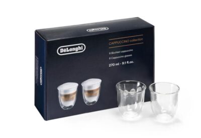 Imagine detaliată a produsului Set elegant de Pahare Delonghi Cappuccino Collection – 6 bucati 5513284441. Compatibil cu mai multe modele Delonghi.